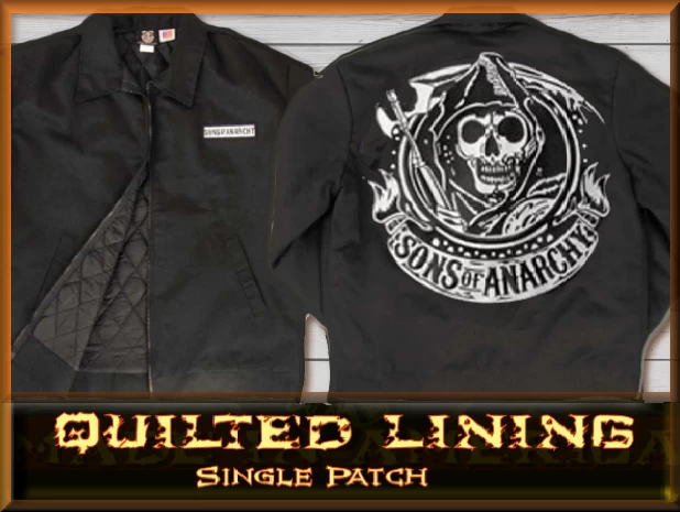 $46.94 - SOA Jacket Mens Quilted Single Patch Jacket