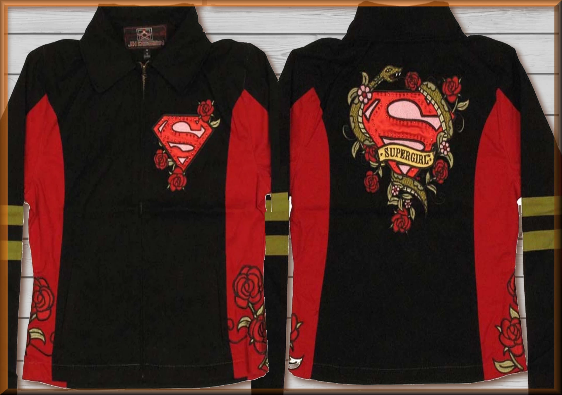 Supergirl Roses Womens Character Jacket by JH Design