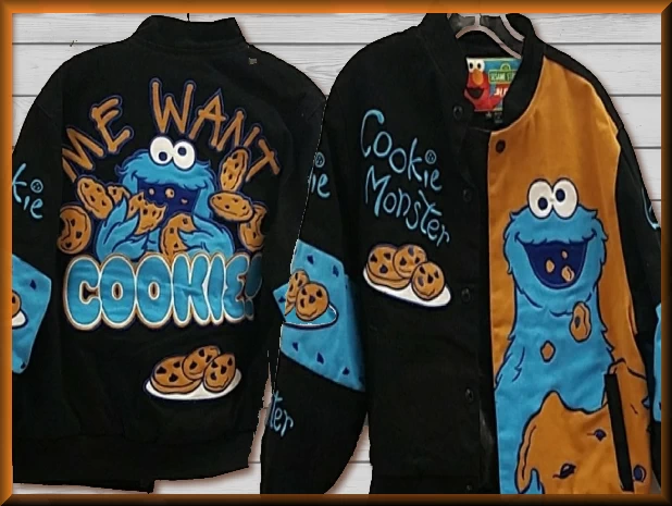 $79.94 - Cookie Monster  Kids Sesame Street Character Jacket by JH Design Jacket