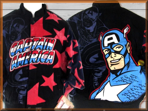 $84.94 - Captain America Kids Comic Book Hero Jacket by JH Design Jacket