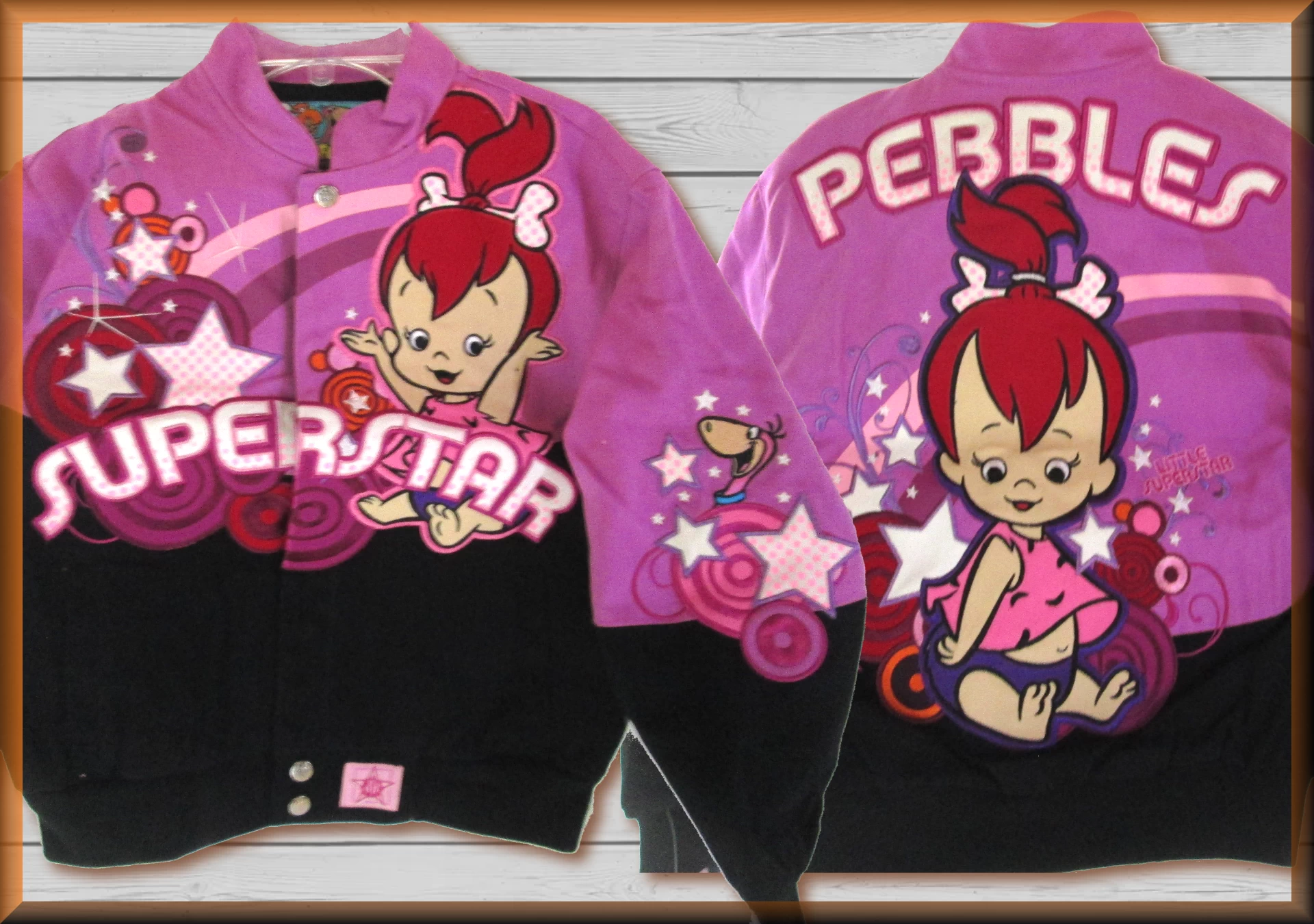 Pebbles Superstar Kids Flintstones Character Jacket by JH Design
