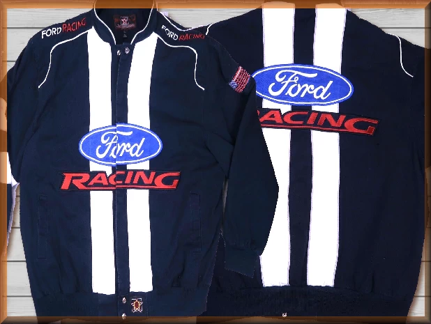 $90.94 - Ford Racing Stripe Adult Motorsports Jacket by JH Design Jacket