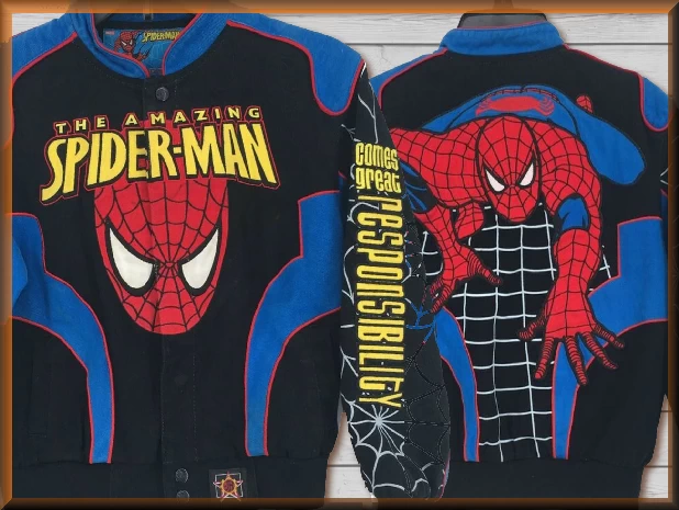 $59.94 - Spiderman Power Kids Comic Book Hero Jacket by JH Design Jacket