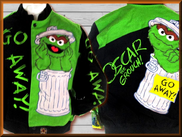 $69.94 - Oscar the Grouch  Kids Sesame Street Character Jacket by JH Design Jacket