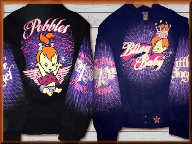 $59.94 - Pebbles Bling Kids Flintstones Character Jacket by JH Design Jacket