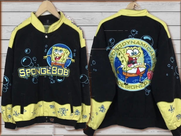 $104.94 - Black SpongeBob Adult Character Jacket by JH Design Jacket