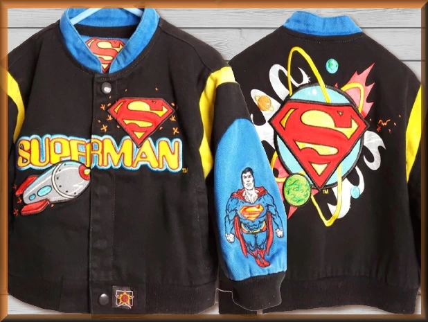 $84.94 - Superman Rocket Kids Comic Book Hero Jacket by JH Design Jacket