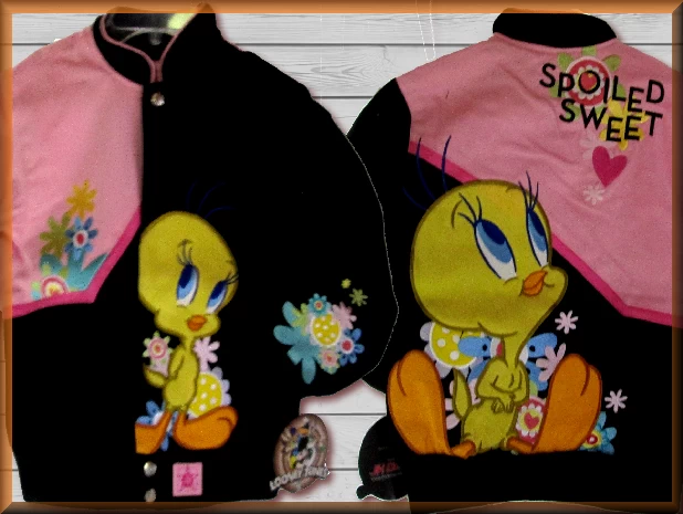 $59.94 - Tweety Bird Spoiled Sweet Kids Cartoon  Jacket by JH Design Jacket