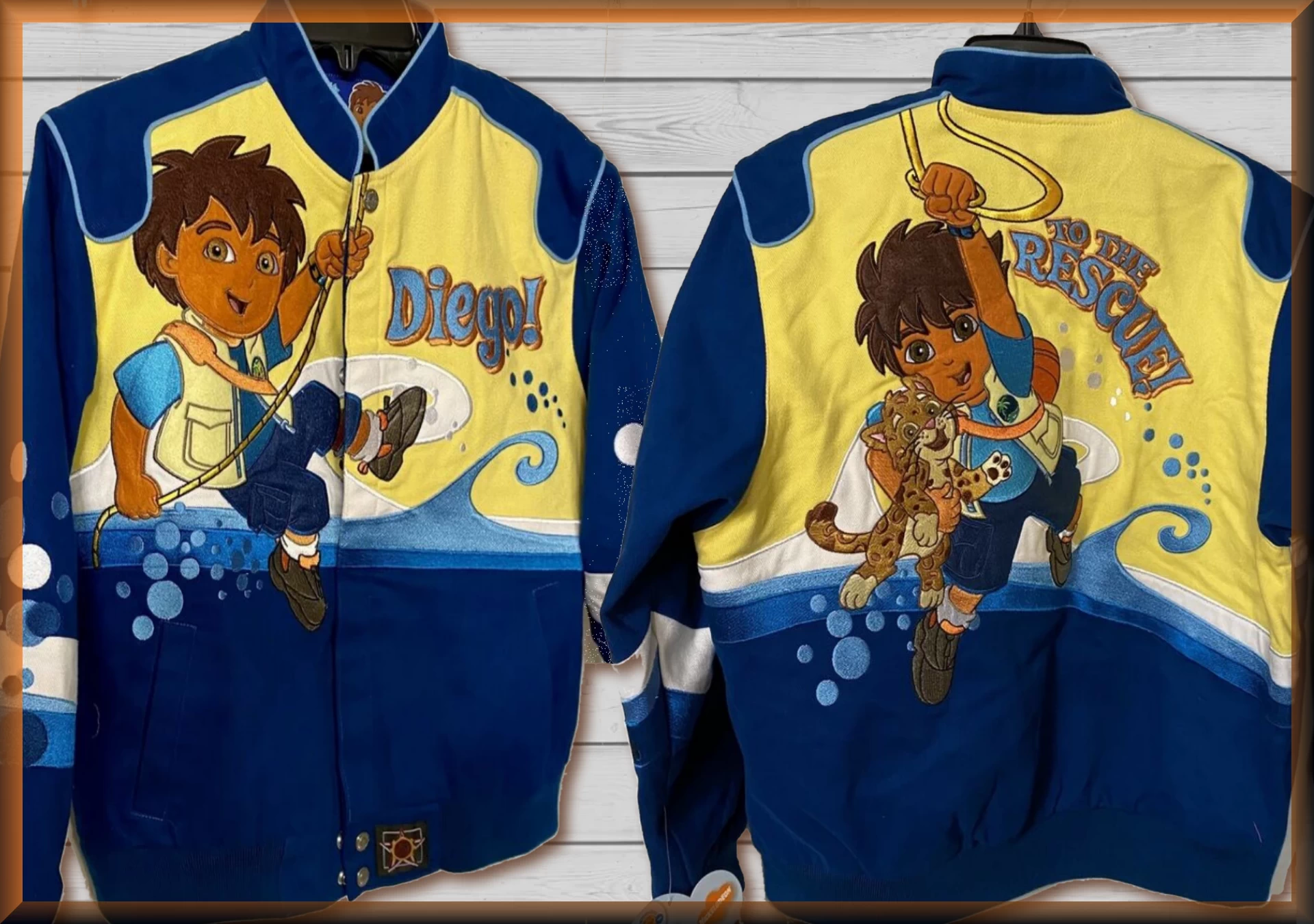 Diego Blue Kids Cartoon Character Jacket by JH Design