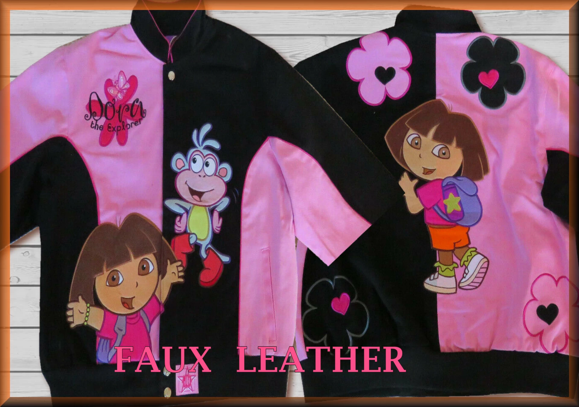 Dora Faux Leather - Friends Kids Character Jacket by JH Design