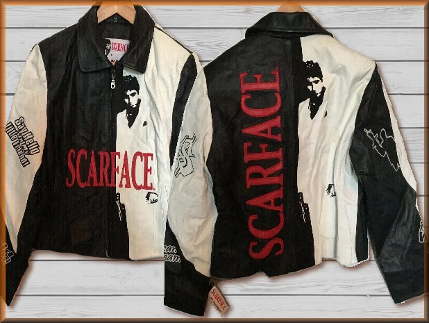 $219.94 - NOS - SCARFACE Leather Womens Character Jacket by JH Design Petite
