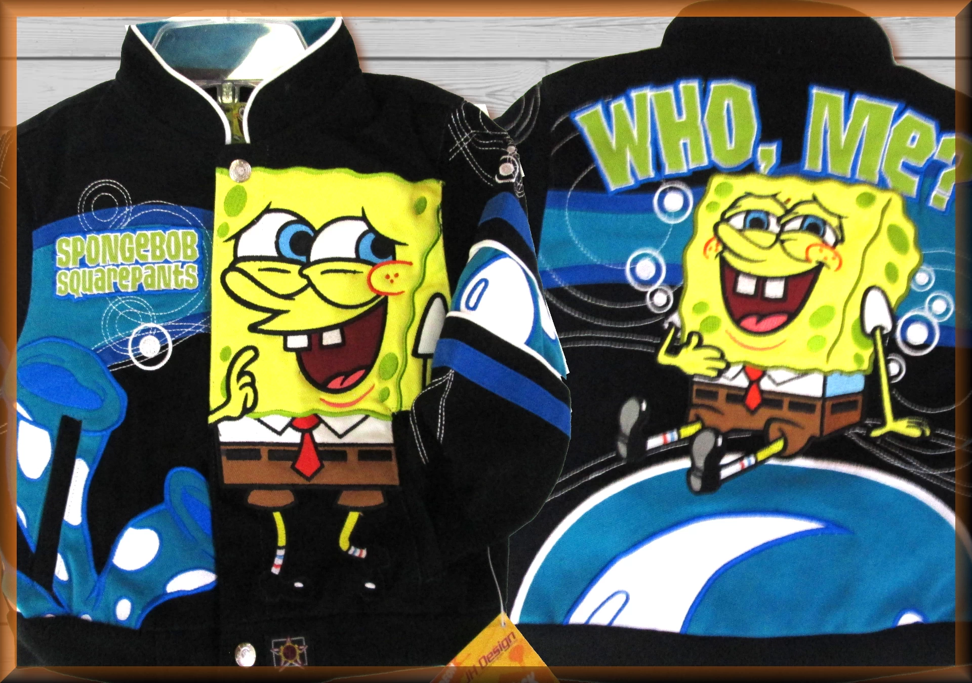 spongebob Who Me Kids Cartoon Character Jacket by JH Design